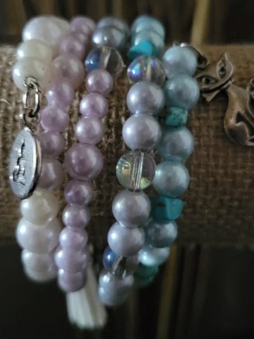Pearlized Multi-Color Beaded Wrist Wrap